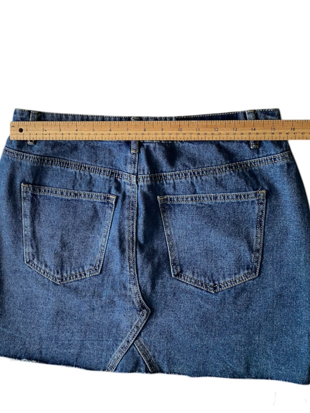Vero Moda Raw Hem Mini Denim Skirt - Picture 4 of 9